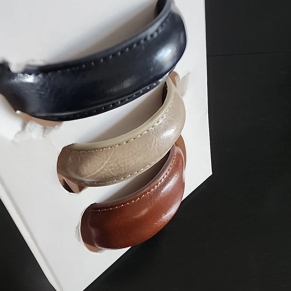 ZARA Pack of 3 Leather Bracelets - Picture 10 of 13